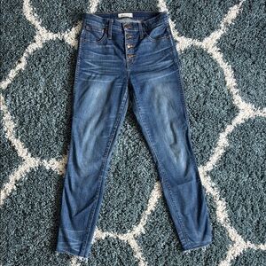 Madewell High Rise 10” Skinny Jeans, size 26